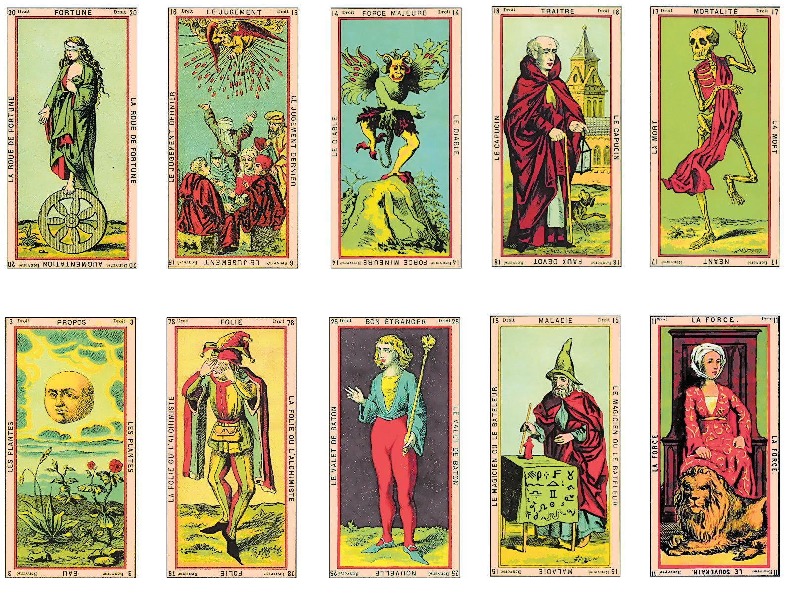 貴重　フランス雑貨Edition Clouet オランジーナ金属プレートカード Antique French Tarot Card #1 Decals - Not Food Safe - Ceramic Cone