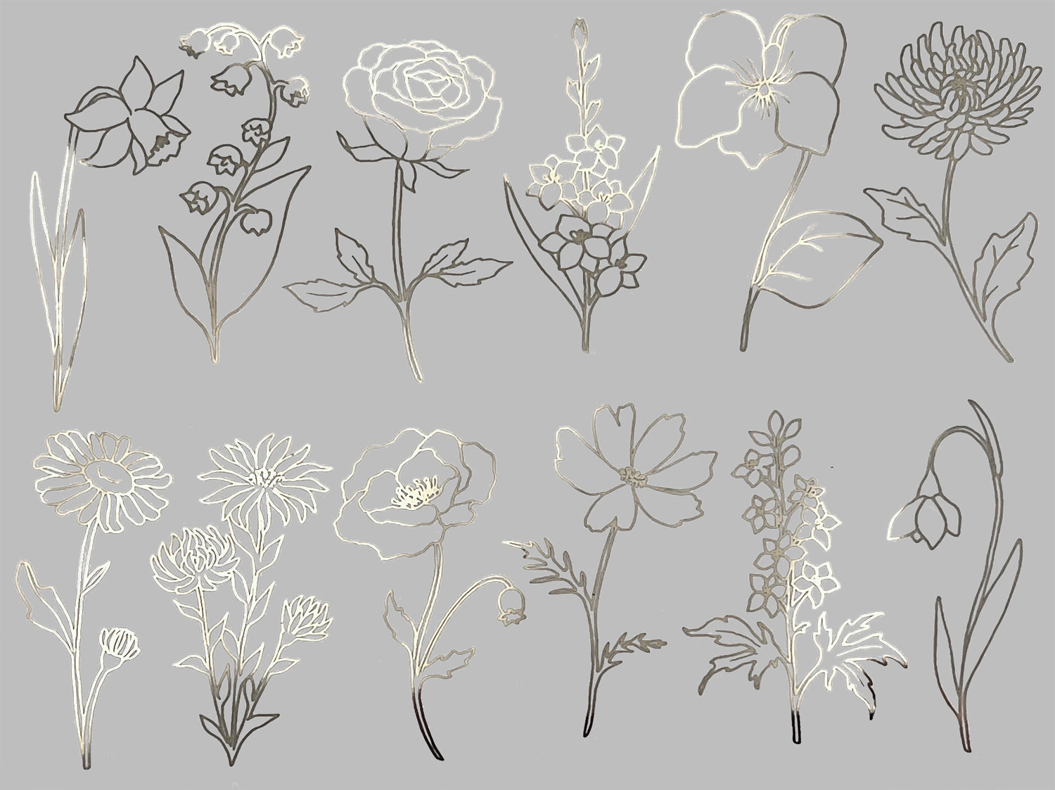 Garden Flower Decals for Ceramic, Glass & Enamel | Milestone Decal Art