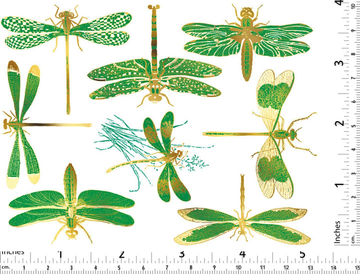 Décalcomanies libellules bicolores - Céramique Cône 017 - Verre fusionné - Émail