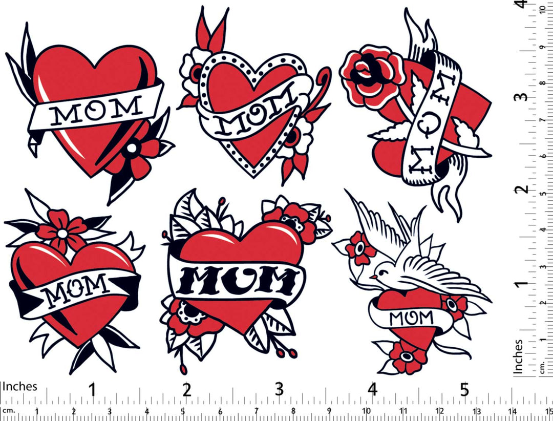 Décalcomanies de tatouage Rétro Maman - Verrerie - Émail