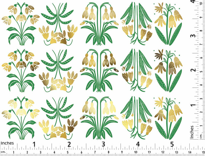 Zweifarbige Schneeglöckchen-Abziehbilder – Keramik Kegel 017 – Fusingglas – Emaille