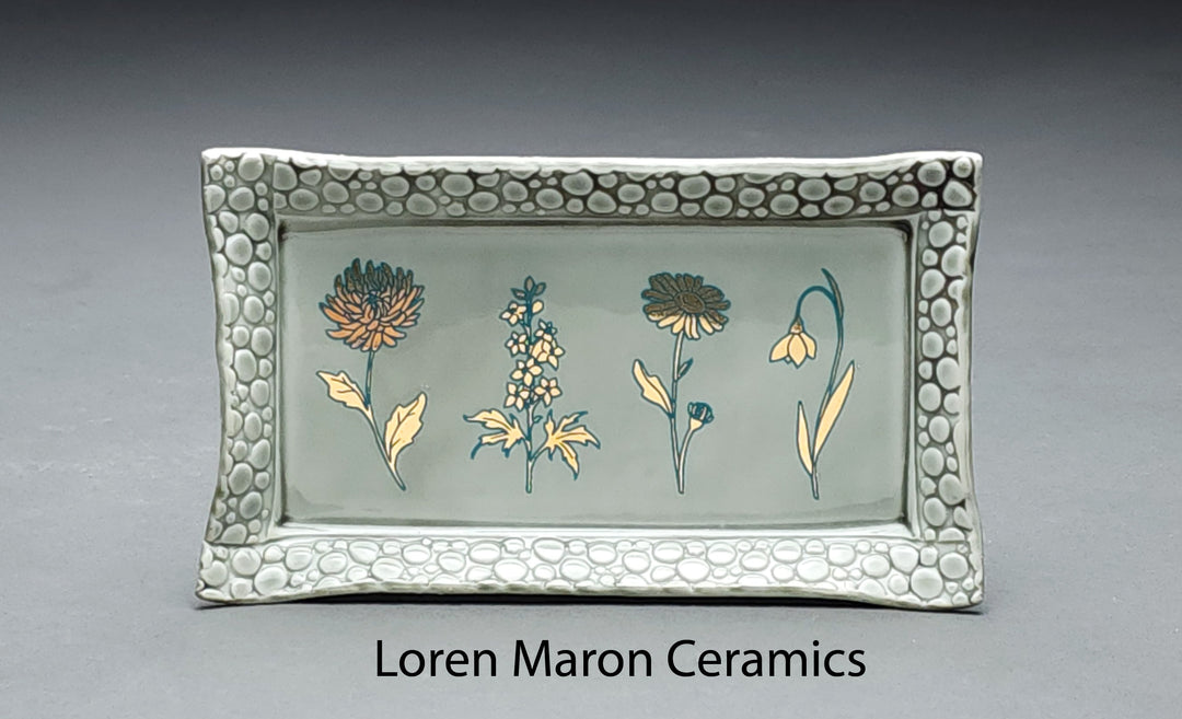 Two-Color Garden Flowers Decals - Ceramic Cone 017 - Fused Glass - Enamel