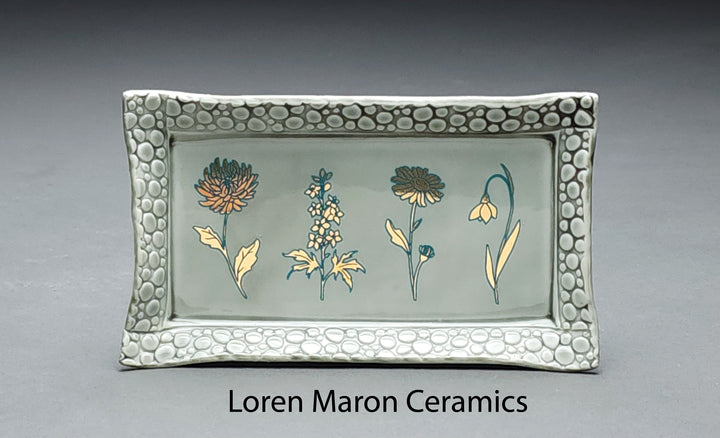 Two-Color Garden Flowers Decals - Ceramic Cone 017 - Fused Glass - Enamel