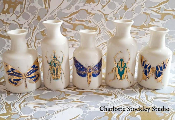 Zweifarbige große Schmetterlingsaufkleber - Kegel 017 - Geschmolzenes Glas