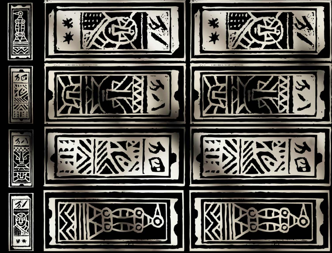 Antike französische Spielkarten-Aufkleber - Keramikkegel 017 - Geschmolzenes Glas