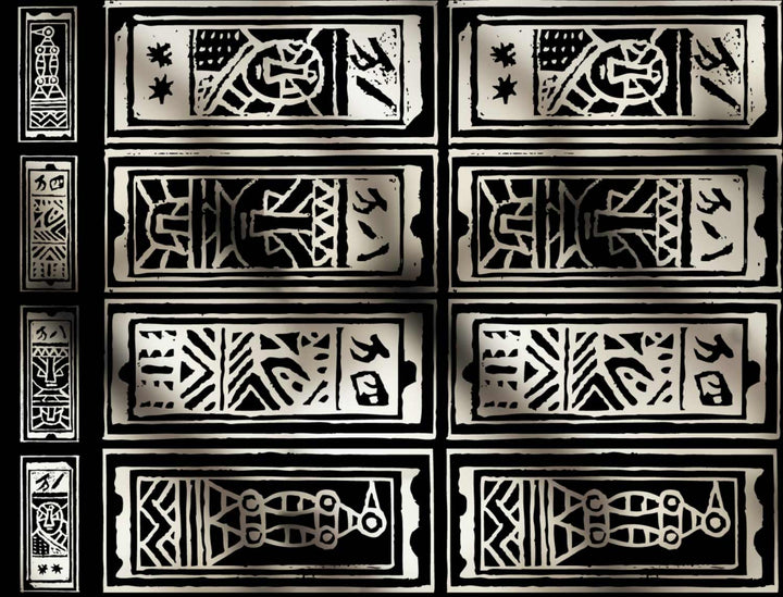 Antike französische Spielkarten-Aufkleber - Keramikkegel 017 - Geschmolzenes Glas