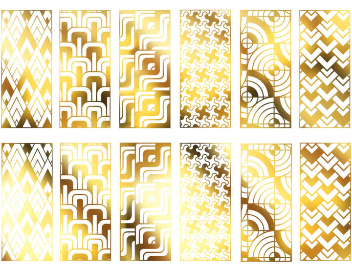 Art Deco Rectangle Decals - Ceramic Cone 017 - Fused Glass - Enamel