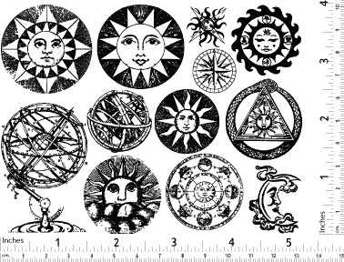 Astronomie Décalcomanies - Céramique Cône 6 - En-glaçure