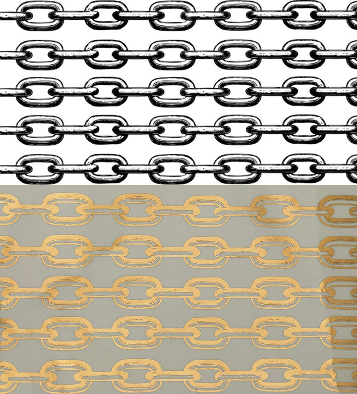 Décalcomanies Chaîne - Céramique Cône 017 - Verre fusionné - Émail