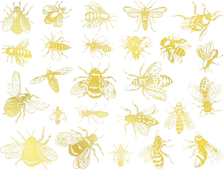 Vintage Bees Decals   - Cone 017 - Fused Glass - Enamel
