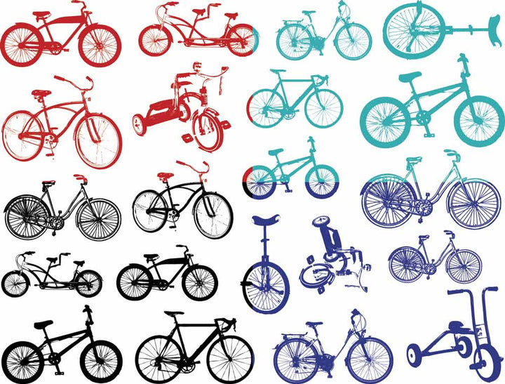 Kleine Fahrradaufkleber - Keramikkegel 6 - Inglasur 