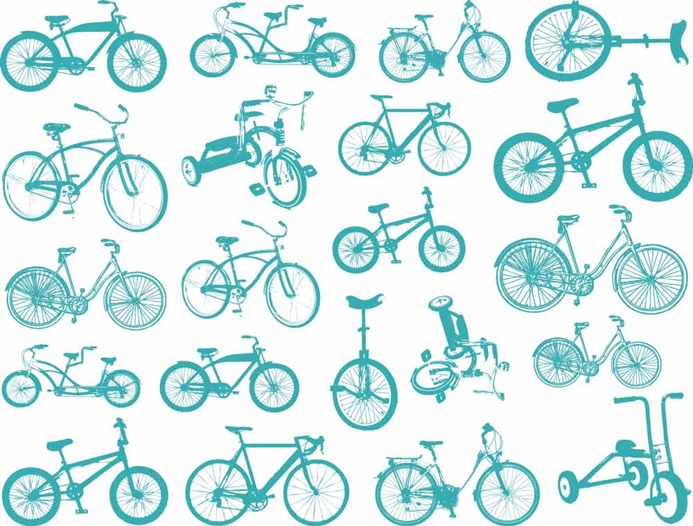 Kleine Fahrradaufkleber - Keramikkegel 6 - Inglasur 