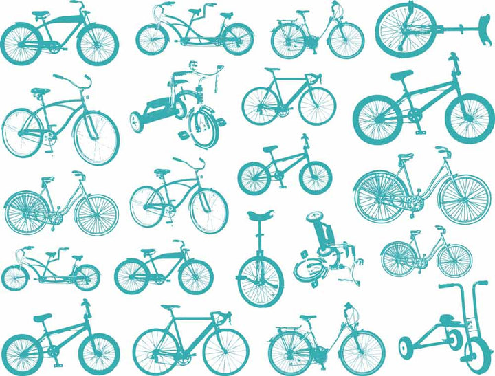 Kleine Fahrradaufkleber - Keramikkegel 6 - Inglasur 