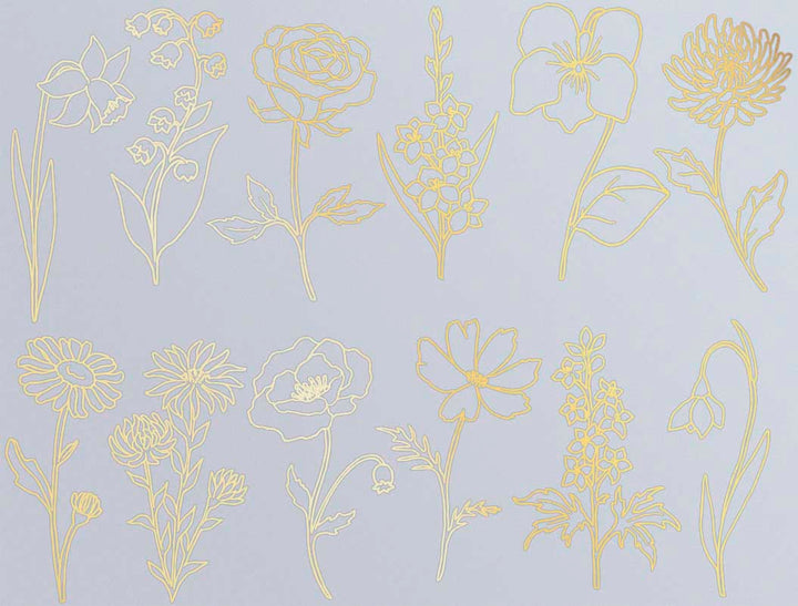 Décalcomanies Fleurs de jardin - Verrerie - Émail