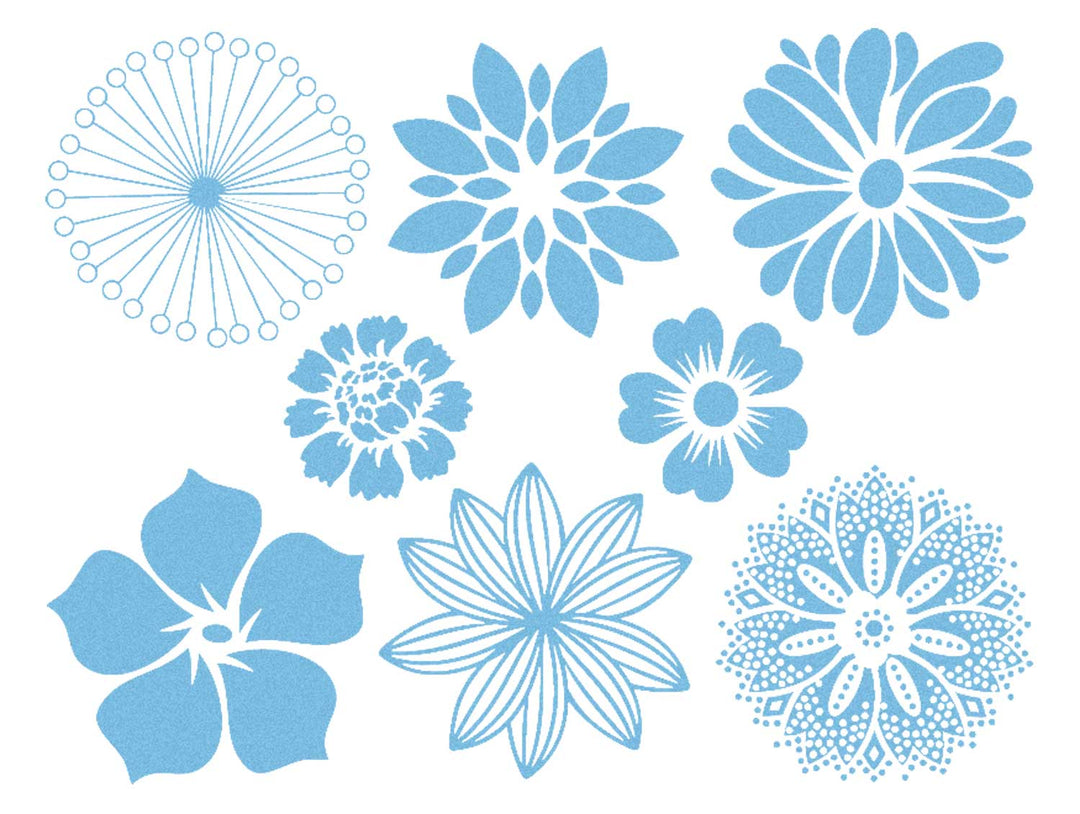 Leuchtende große Blumenaufkleber im Dunkeln – Nicht lebensmittelecht – Glassware – Keramikkegel 022 – Emaille