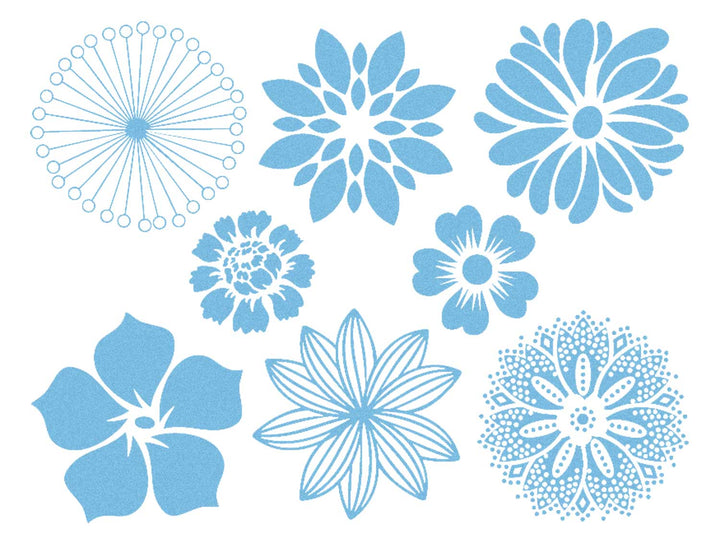 Leuchtende große Blumenaufkleber im Dunkeln – Nicht lebensmittelecht – Glassware – Keramikkegel 022 – Emaille