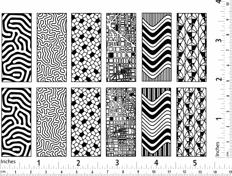 Busy Rectangle Decals - Ceramic Cone 017 - Fused Glass - Enamel