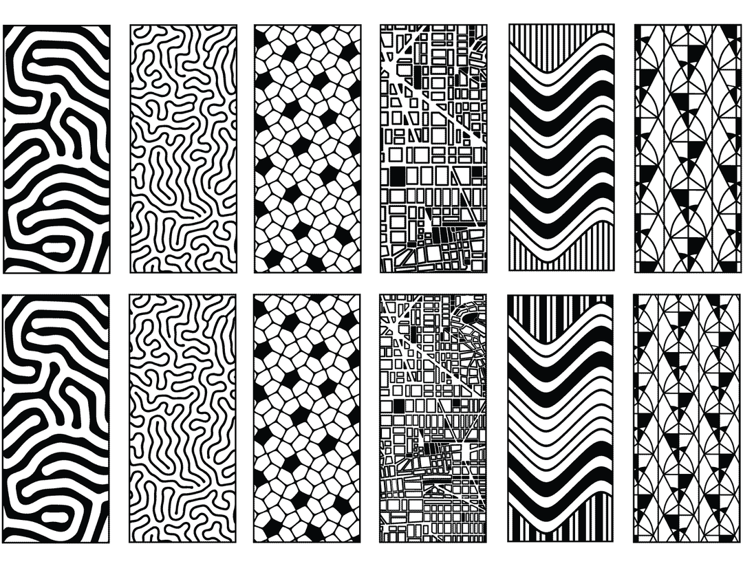 Busy Rectangle Decals - Ceramic Cone 017 - Fused Glass - Enamel