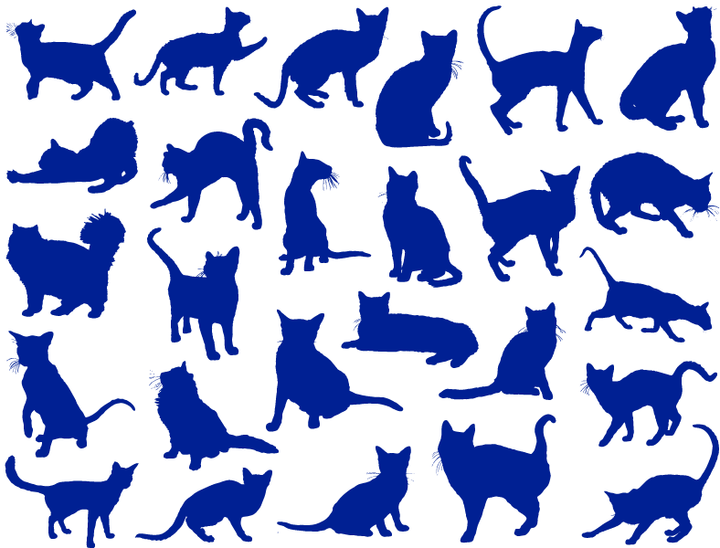 Décalcomanies Silhouette de chat - Céramique Cône 6 - En-glaçure