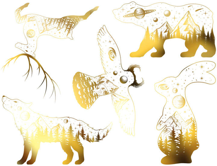 Himmlische Tieraufkleber - Keramikkegel 017 - Geschmolzenes Glas