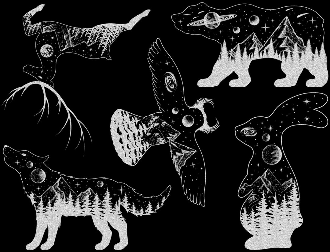 Decals Cellestial Celestial Animal Decals - Ceramic Cone 017 - Fused Glass - Enamel ...