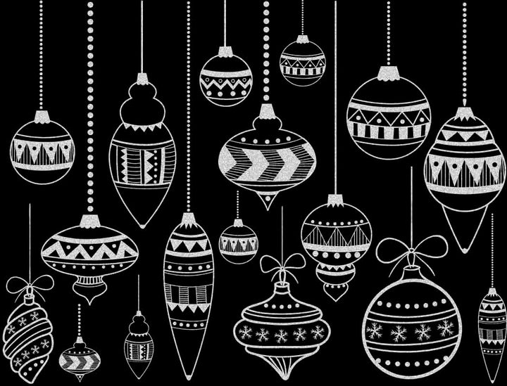 Décalcomanies d'ornements de Noël classiques - Céramique Cône 017 - Verre fusionné - Émail