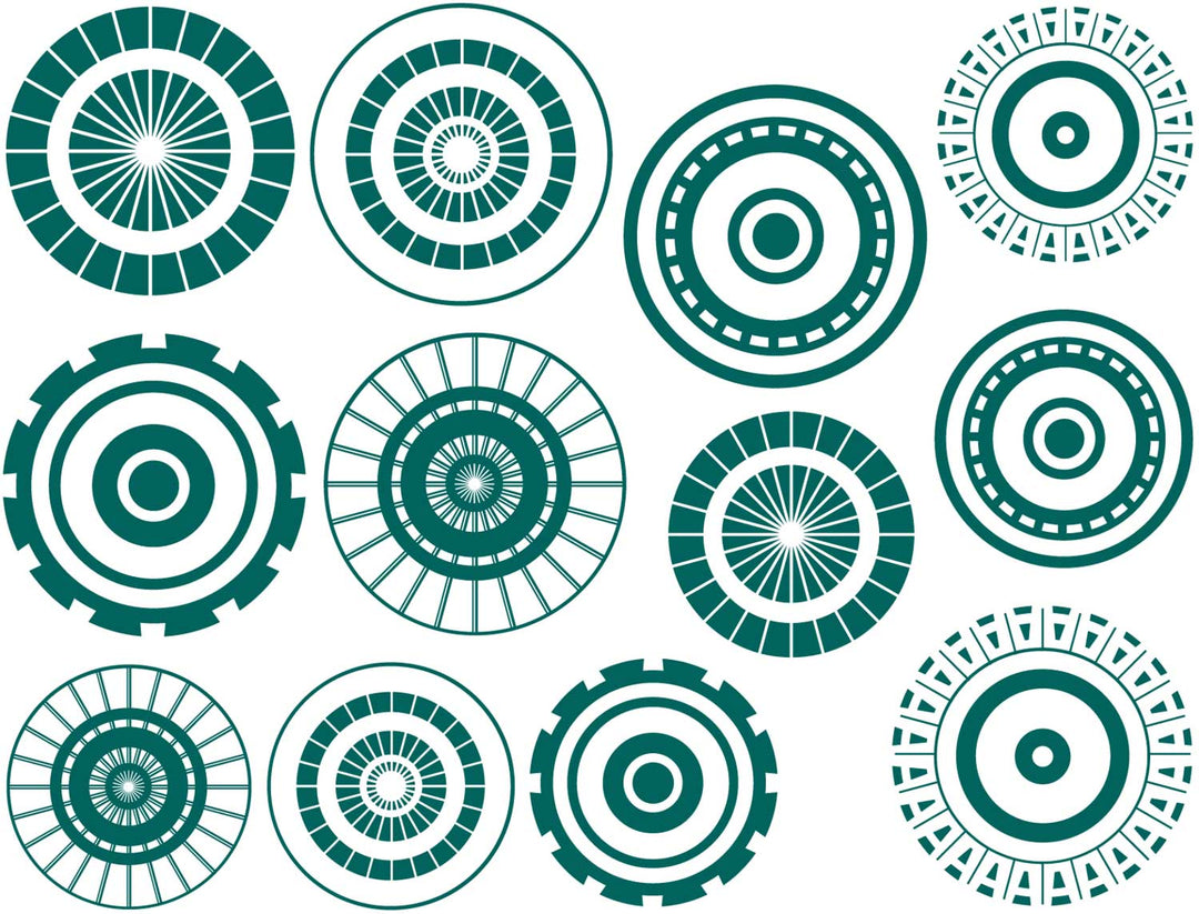 Grand Cercle n°1 Décalcomanies - Verrerie - Émail