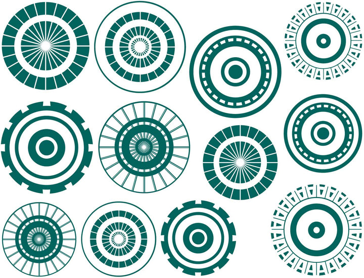 Grand Cercle n°1 Décalcomanies - Verrerie - Émail