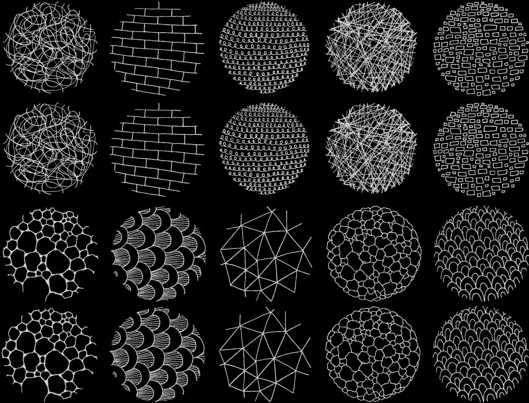 Strukturierte Kreise #2 Aufkleber - Keramikkegel 017 - Geschmolzenes Glas