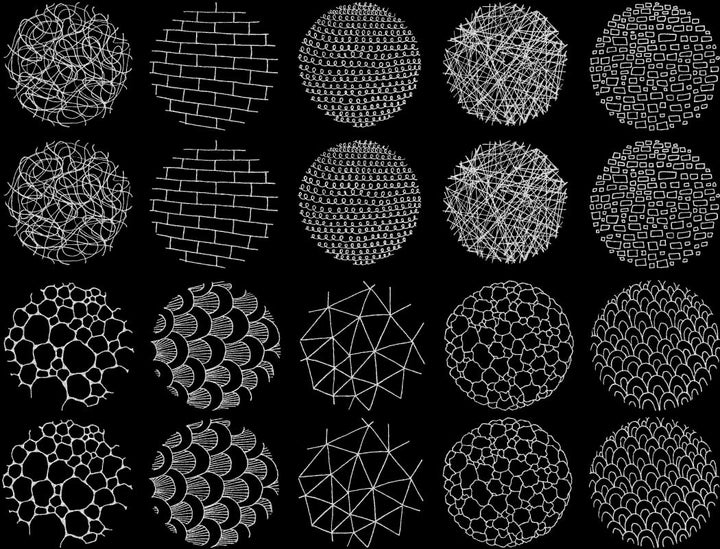 Strukturierte Kreise #2 Aufkleber - Keramikkegel 017 - Geschmolzenes Glas