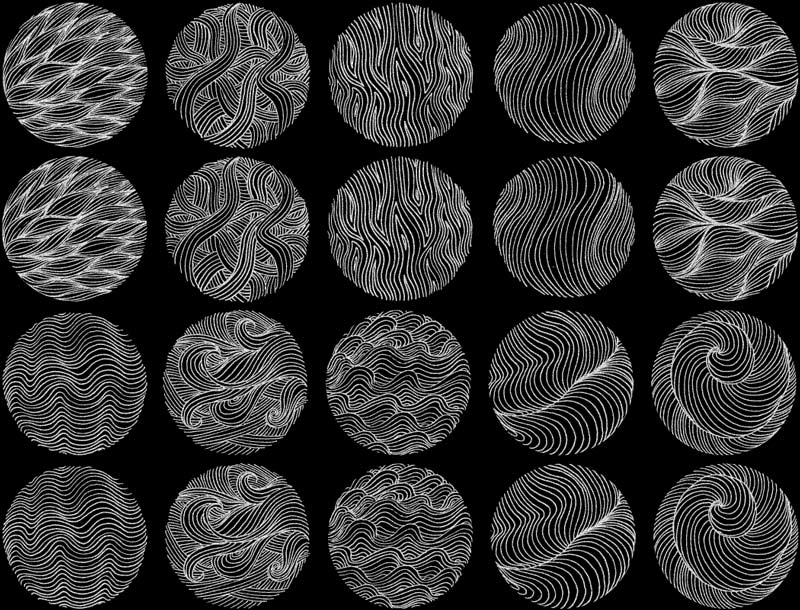 Cercles Texturés #3 Décalcomanies - Céramique Cône 017 - Verre Fusionné - Émail