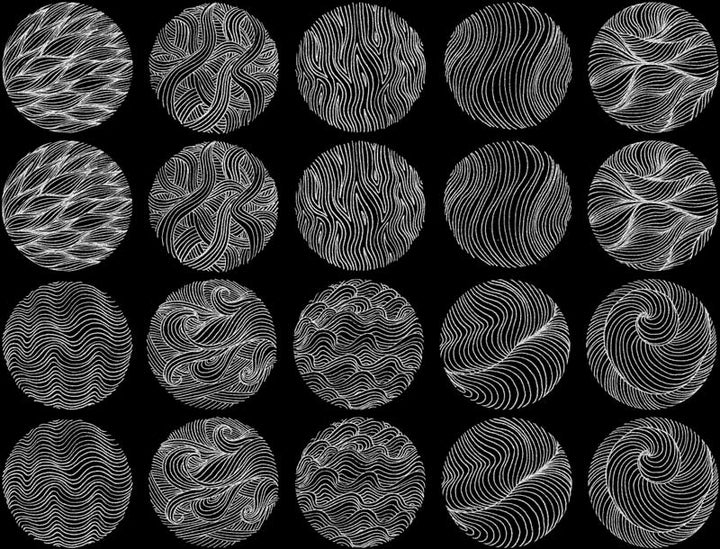 Cercles Texturés #3 Décalcomanies - Céramique Cône 017 - Verre Fusionné - Émail