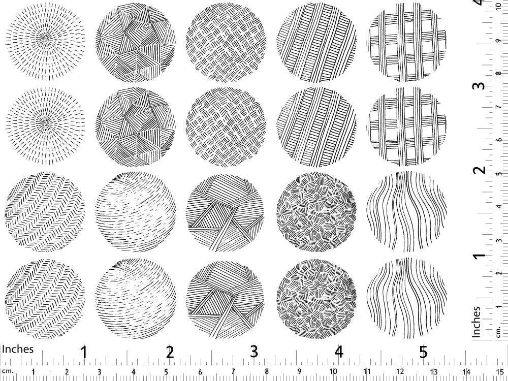 Cercles Texturés #1 Décalcomanies - Céramique Cône 017 - Verre Fusionné - Émail
