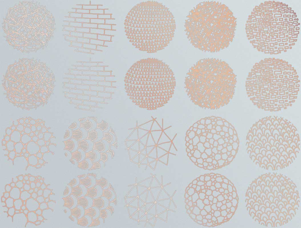 Strukturierte Kreise #2 Aufkleber - Keramikkegel 017 - Geschmolzenes Glas