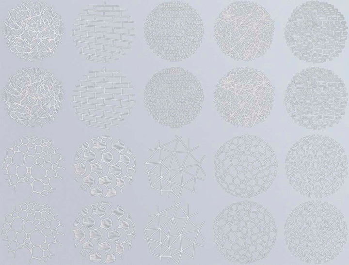 Strukturierte Kreise #2 Aufkleber - Keramikkegel 017 - Geschmolzenes Glas