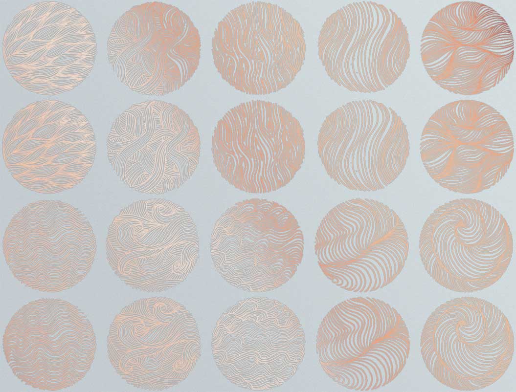 Cercles Texturés #3 Décalcomanies - Céramique Cône 017 - Verre Fusionné - Émail