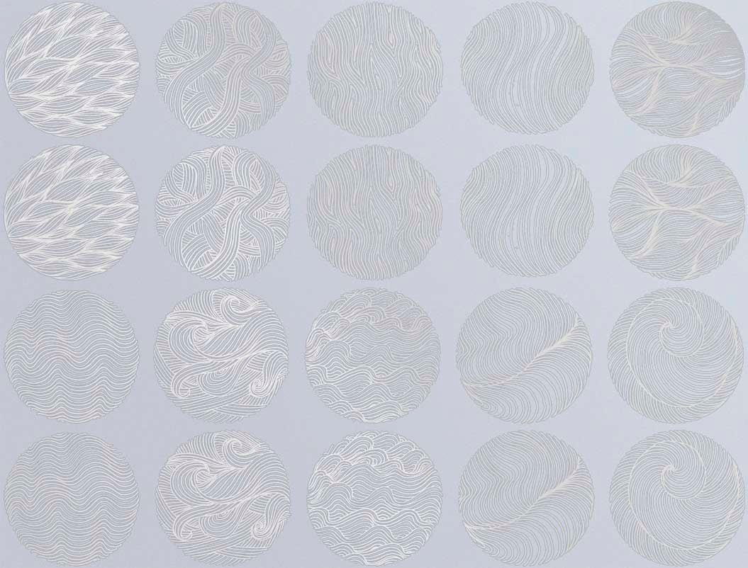 Cercles Texturés #3 Décalcomanies - Céramique Cône 017 - Verre Fusionné - Émail