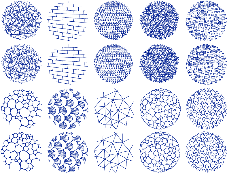 Strukturierte Kreise #2 Aufkleber - Keramikkegel 017 - Geschmolzenes Glas