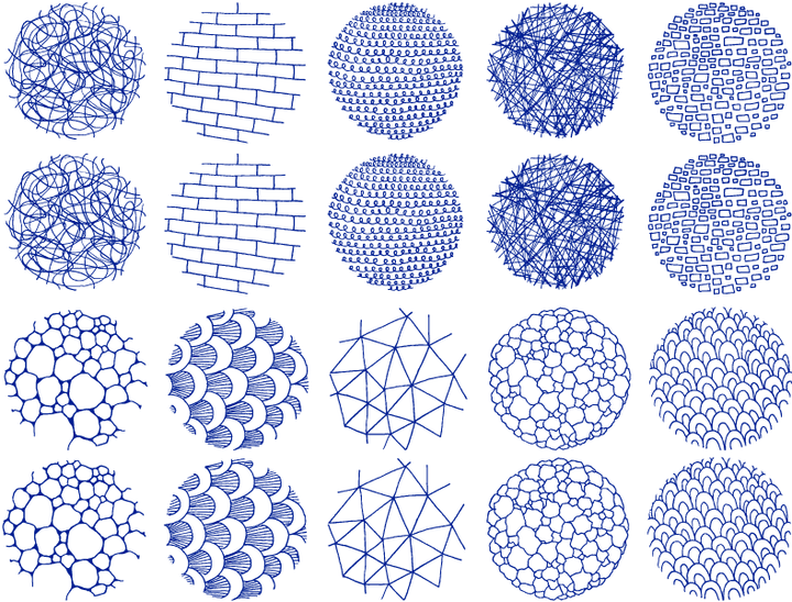 Strukturierte Kreise #2 Aufkleber - Keramikkegel 017 - Geschmolzenes Glas