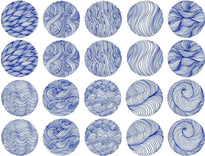 Cercles Texturés #3 Décalcomanies - Céramique Cône 017 - Verre Fusionné - Émail