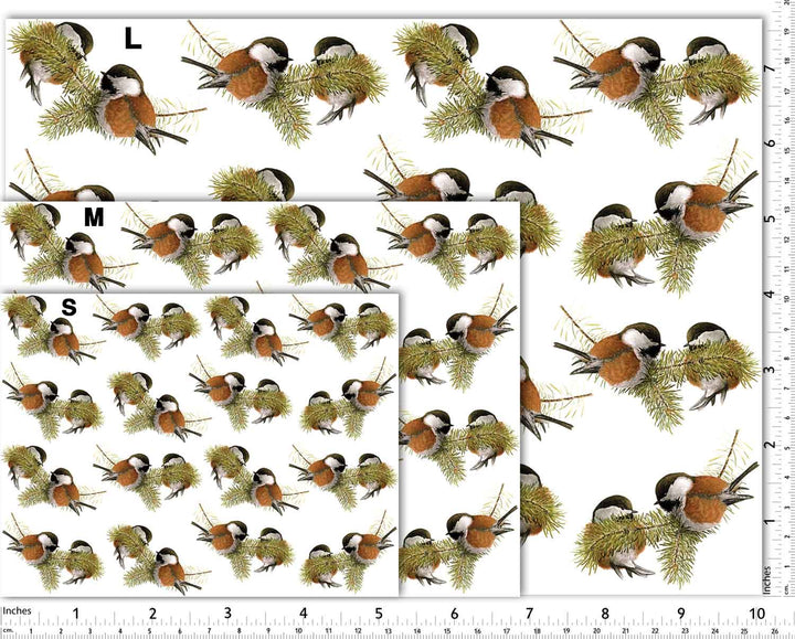 Chickadee Decals - Not Food Safe - Ceramic Cone 017 - Fused Glass - Enamel