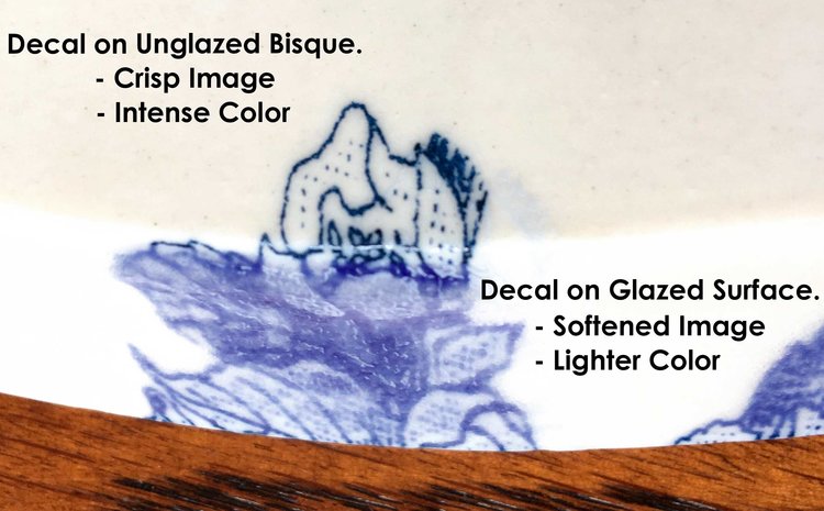 Décalcomanies personnalisées de Sérigraphie Cône 6 sarcelle pour céramique