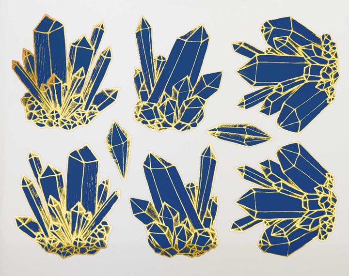 Zweifarbige Kristall-Aufkleber - Keramikkegel 017 - Geschmolzenes Glas