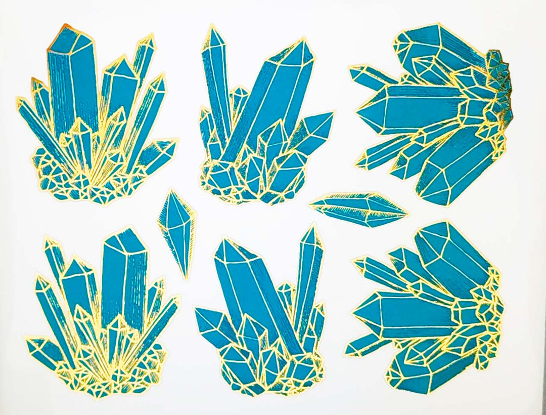 Zweifarbige Kristall-Aufkleber - Keramikkegel 017 - Geschmolzenes Glas