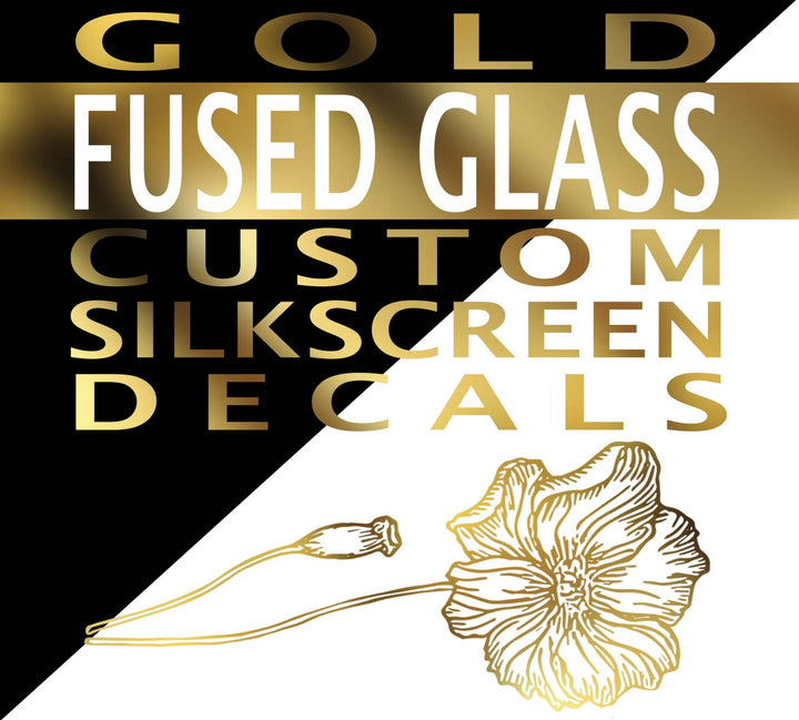 KUNDENSPEZIFISCHE Silkscreen 23K Gold-Abziehbilder für Fusingglas