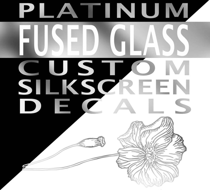 KUNDENSPEZIFISCHE Silkscreen Platinaufkleber für Fusingglas