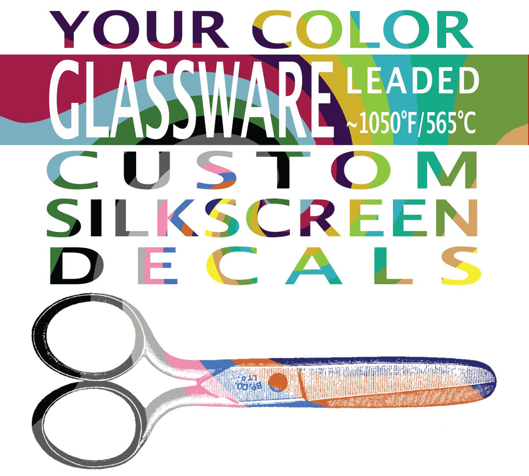 YOUR OWN CUSTOM ONE COLOR Decals for Glassware - Leaded - 1050°F / 565 ...