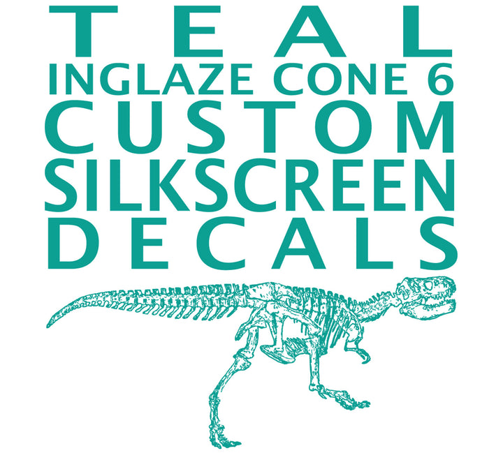 Décalcomanies personnalisées de Sérigraphie Cône 6 sarcelle pour céramique