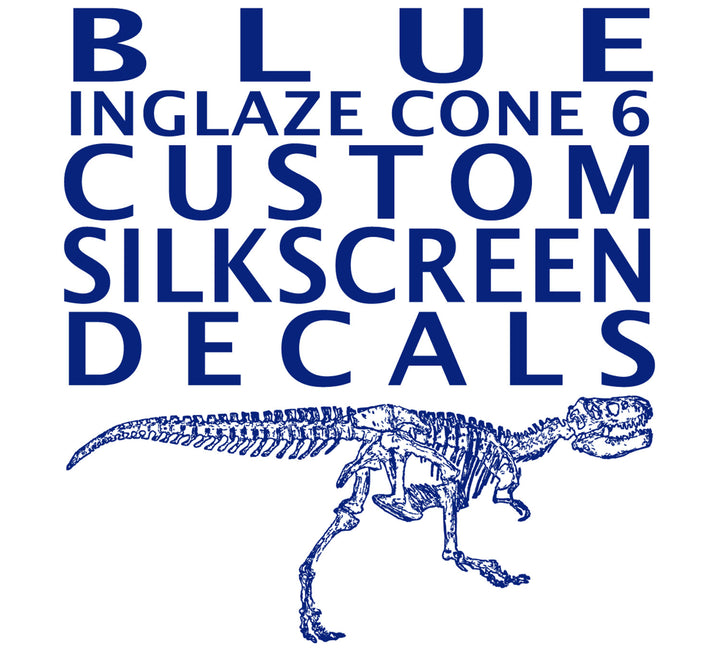 Décalcomanies bleues cône 6 de Sérigraphie personnalisées pour céramique