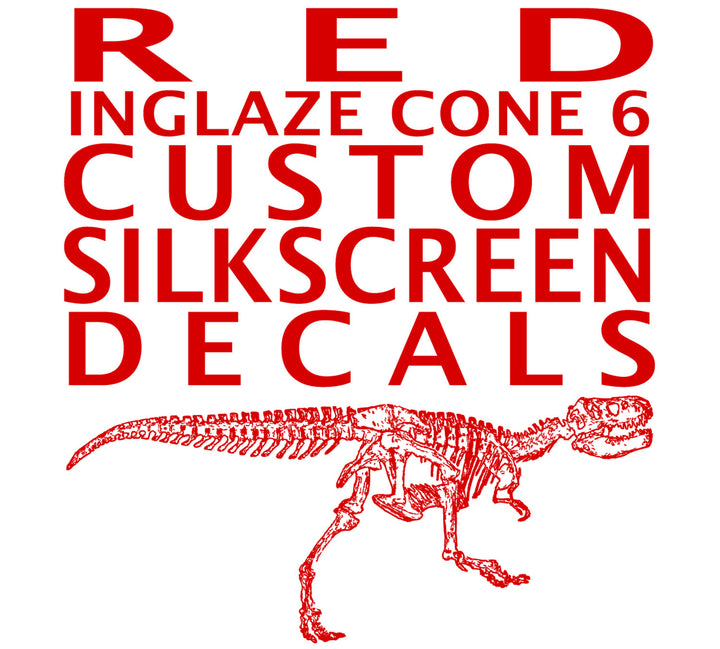 CUSTOM Silkscreen Cone 6 Red Decals for Ceramic